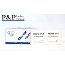 Sterile Alcohol Prep Pads Antiseptic Wipes Latex Free Non Woven 2-Ply Saturated in 70% Isopropyl Alcohol Medium Size Box of 400