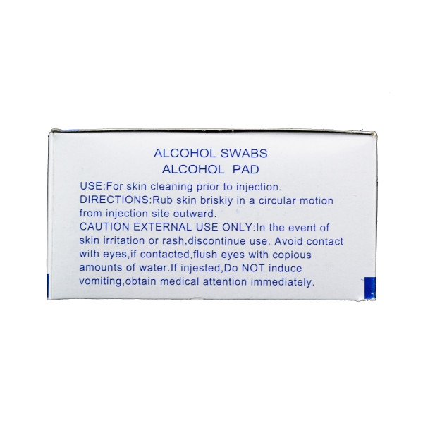Sterile Alcohol Prep Pads Antiseptic Wipes Latex Free Non Woven 2-Ply Saturated in 70% Isopropyl Alcohol Medium Size Case of 10 000
