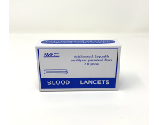 Disposable Stainless Steel Lancets Individually Foil Wrapped Case of 20 000