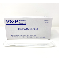 Sterile Cotton Tipped Applicator Swabstick 6" Box of 500