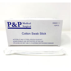 Sterile Cotton Tipped Applicator Swabstick 6" Box of 500