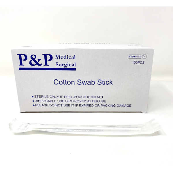 Sterile Cotton Tipped Applicator Swabstick 6" Box of 500