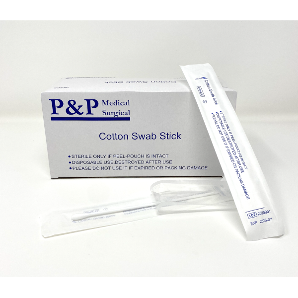 Sterile Cotton Tipped Applicator Swabstick 6" Box of 200