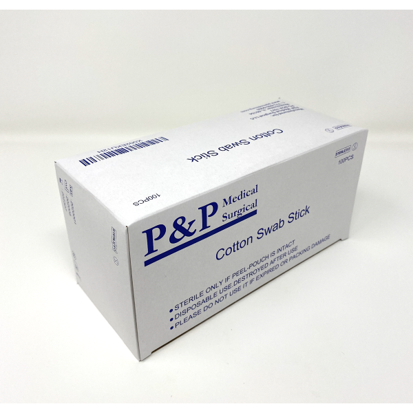 Sterile Cotton Tipped Applicator Swabstick 6" Box of 1000