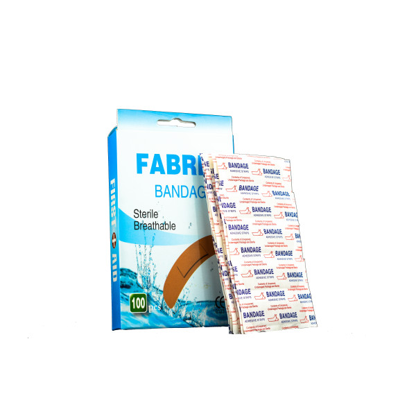 Band Aid Sterile 3/4" x 3" Flexible Fabric Self Adhesive Bandages with Non-Stick Pad for Wound Care and First Aid Skin Color Box of 1000