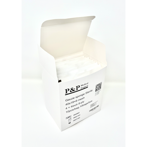 Gauze Surgical Sponges Cotton STERILE Woven 8-ply High Grade Quality 4"x4" Class I(a) All Purpose Pads Case of 2000