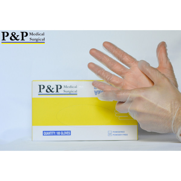 Disposable Vinyl Gloves Powder & Latex Free Medical Exam Grade Hypoallergenic Highest Quality Medium Size M Case of 1000