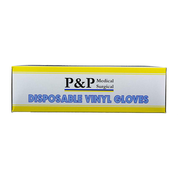 Disposable Vinyl Gloves Powder & Latex Free Medical Exam Grade Hypoallergenic Highest Quality Large Size L Box of 100
