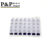 Weekly AM/PM Pill Box Portable Travel Prescription & Medication Pill Case Organizer (7-Day / 4-Times-A-Day) with Large Removable Compartments and Moisture-Proof Design Box of 1