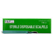 Disposable Scalpels Sterile Surgical Blade Size 10 Stainless Steel with Plastic Handle & Metric Line Individually Foil Wrapped Box of 100