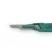 Disposable Scalpels Sterile Surgical Blade Size 15 Stainless Steel with Plastic Handle & Metric Line Individually Foil Wrapped Box of 10