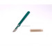 Disposable Scalpels Sterile Surgical Blade Size 21 Stainless Steel with Plastic Handle & Metric Line Individually Foil Wrapped Box of 100