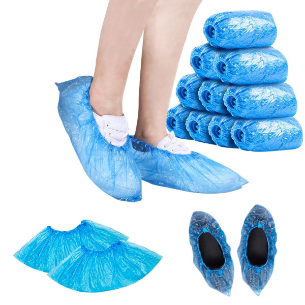 Disposable Shoe & Working Boot Covers Waterproof Durable Non-Slip Resistant Polypropylene for Healthcare & Medical Offices Indoor Carpet Floor Protection Universal Size Box of 100 (50 Pairs)
