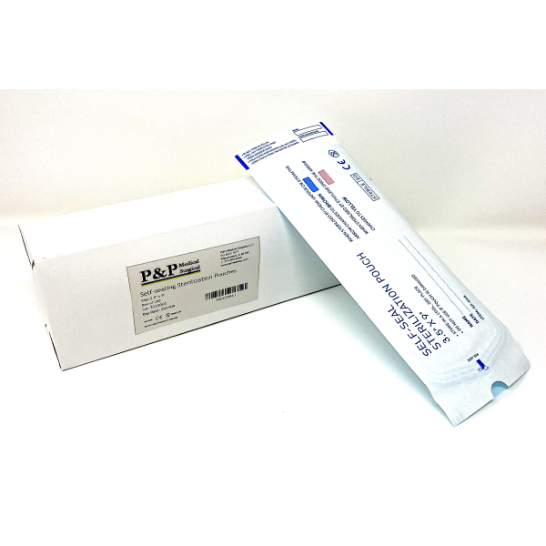 Sterilization Pouches 3.5” x 9” Self-Sealing Autoclave Bags with Indicators for Professional Surgical Instrument Cleaning Box of 200