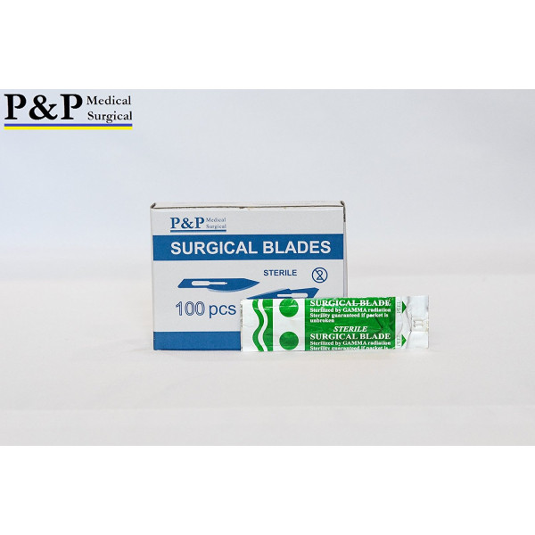 Disposable Surgical Scalpel Blades Sterile High Grade Carbon Steel 2.1% 10xx Individually Foil Wrapped Size 10A Case of 5000
