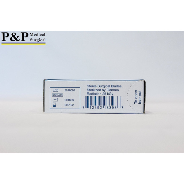 Disposable Surgical Scalpel Blades Sterile High Grade Carbon Steel 2.1% 10xx Individually Foil Wrapped Size 10A Case of 5000