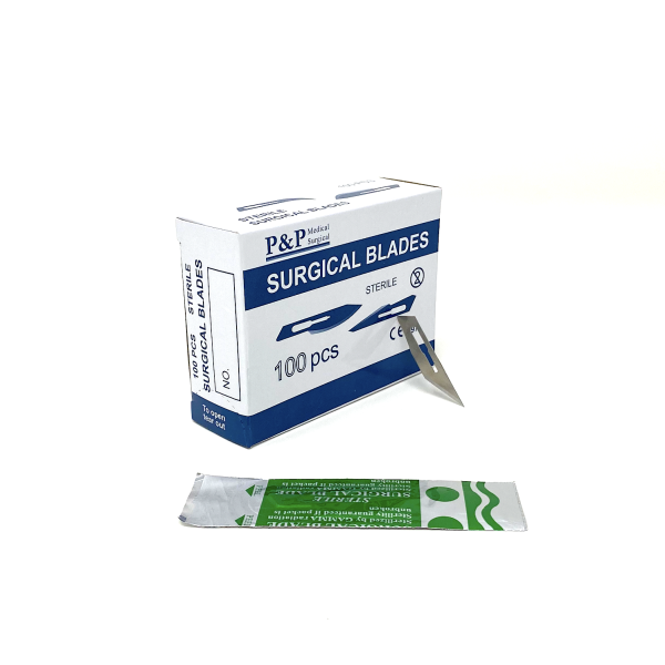 Disposable Surgical Scalpel Blades Sterile High Grade Carbon Steel 2.1% 10xx Individually Foil Wrapped Size 10A Box of 100