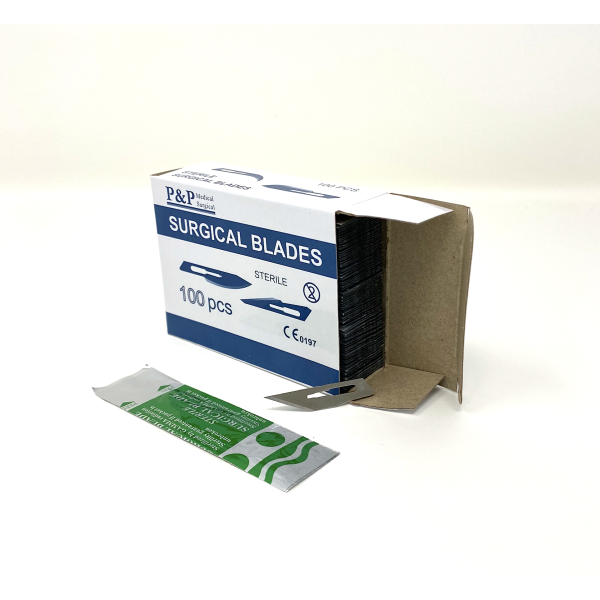 Disposable Surgical Scalpel Blades Sterile High Grade Carbon Steel 2.1% 10xx Individually Foil Wrapped Size 10A Case of 5000