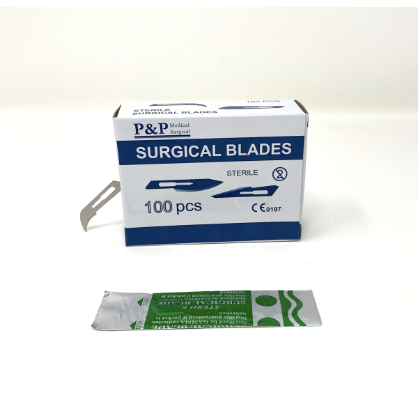 Disposable Surgical Scalpel Blades Sterile High Grade Carbon Steel 2.1% 10xx Individually Foil Wrapped Size 12 Set of 20