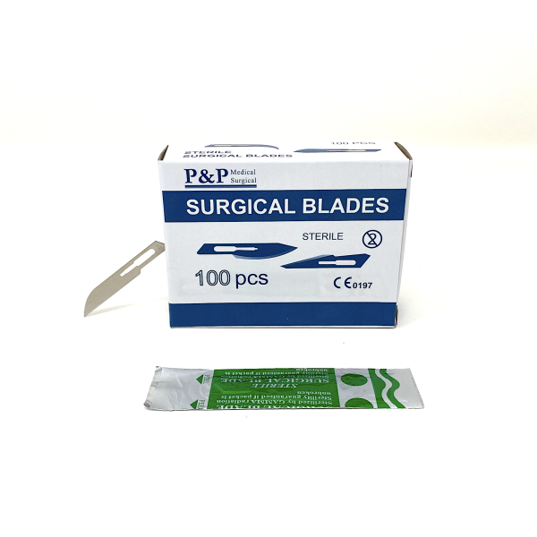 Disposable Surgical Scalpel Blades Sterile High Grade Carbon Steel 2.1% 10xx Individually Foil Wrapped Size 14 Set of 20