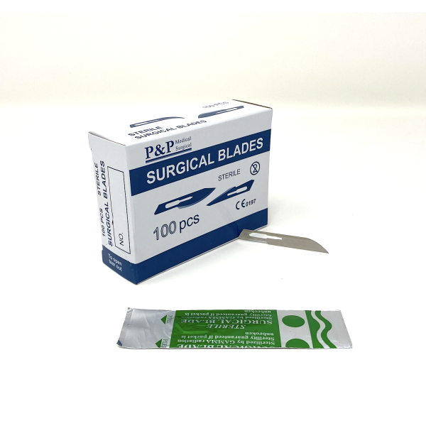 Disposable Surgical Scalpel Blades Sterile High Grade Carbon Steel 2.1% 10xx Individually Foil Wrapped Size 14 Box of 1000
