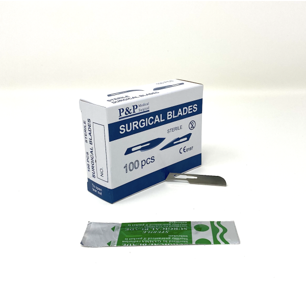 Disposable Surgical Scalpel Blades Sterile High Grade Carbon Steel 2.1% 10xx Individually Foil Wrapped Size 16 Case of 5000