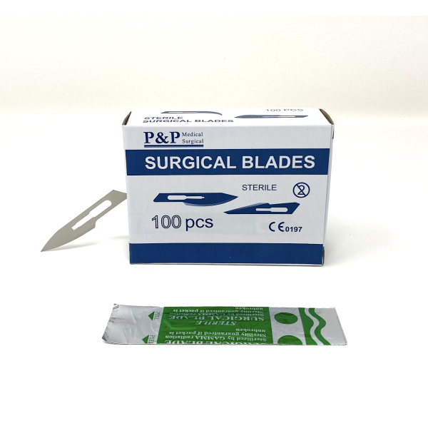 Disposable Surgical Scalpel Blades Sterile High Grade Carbon Steel 2.1% 10xx Individually Foil Wrapped Size 18 Set of 20