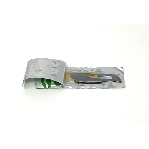 Disposable Surgical Scalpel Blades Sterile High Grade Carbon Steel 2.1% 10xx Individually Foil Wrapped Size 21 Box of 100