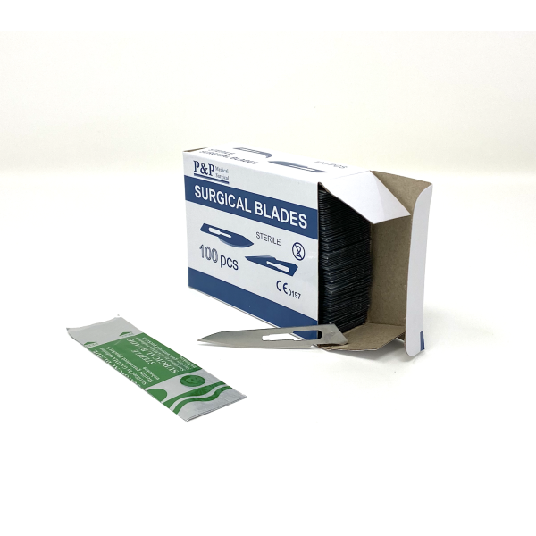 Disposable Surgical Scalpel Blades Sterile High Grade Carbon Steel 2.1% 10xx Individually Foil Wrapped Size 36 Case of 5000