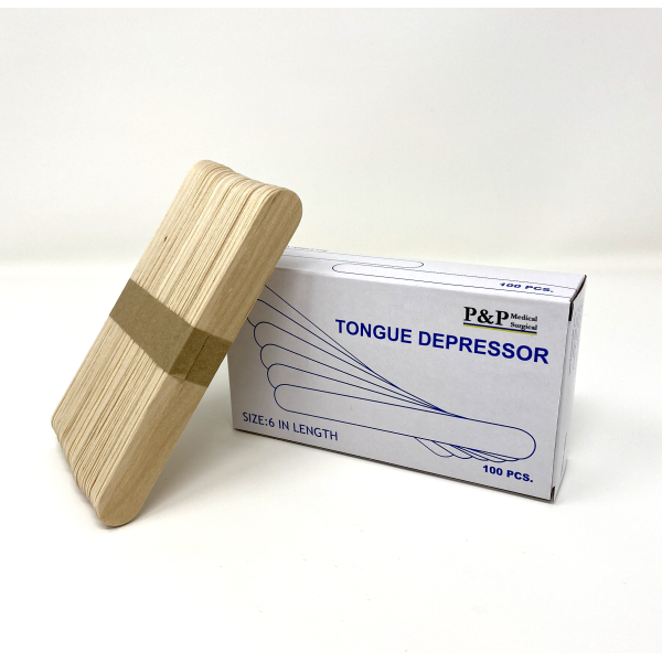 Tongue Depressors Non Sterile Non Splinter Chemical Free Wooden 6 inch High Grade Natural Birch Box of 100